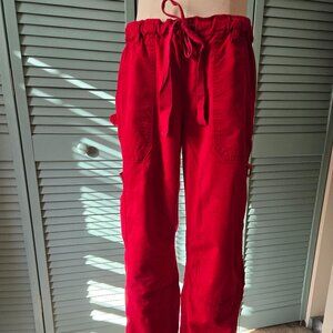 Koi Lindsey Scrub Pants Small Ruby Red